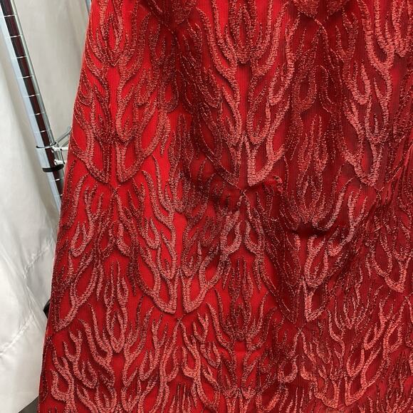 Ana Maria Mariano Red Evening Gown Est. Size 2‎ Bodycon Statement Va Va Voom - Picture 4 of 14